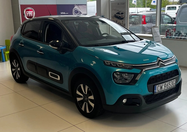 Citroen C3 cena 68900 przebieg: 1064, rok produkcji 2023 z Tuchola małe 46